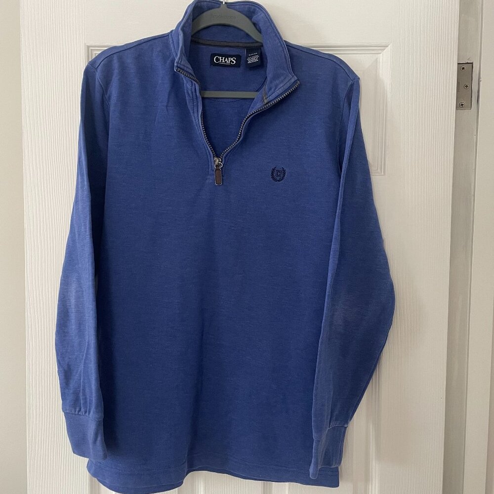 Chaps Quarter-Zip Mock Neck Pullover Cotton Sweater, Men's S